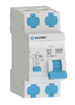 ELVERT D206 2р C10 30 мА Устройства защиты