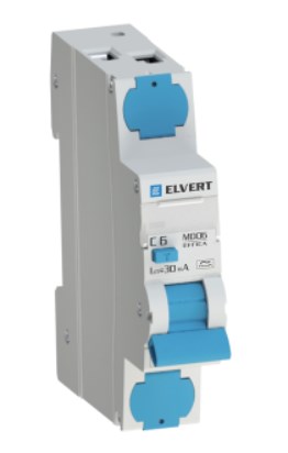 ELVERT MD06 2р C10 30 мА Автоматические выключатели